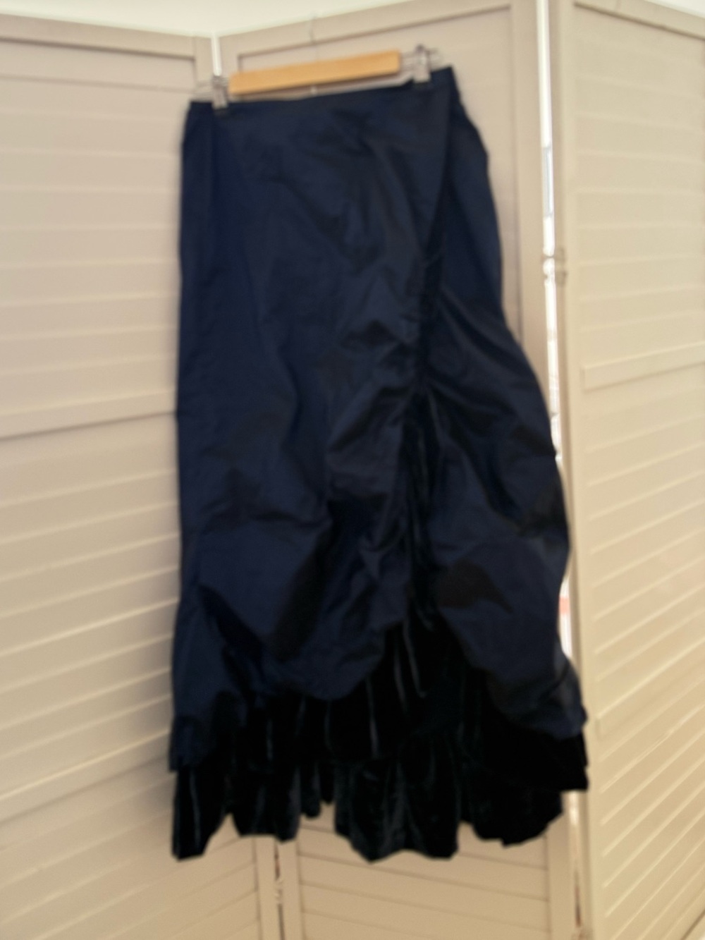Angela Melle navy Full-Length Women's wrap Skirt size 40